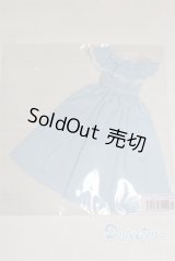 リカちゃん/OF：胸元フリルドレス・サックス/ファッションドール　衣装 A-25-12-10-052-NY-ZA