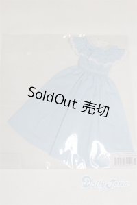 リカちゃん/OF：胸元フリルドレス・サックス/ファッションドール　衣装 A-25-12-10-052-NY-ZA