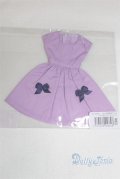 リカちゃん/OF:リボン付きワンピース・ラベンダー/ファッションドール　衣装 A-25-12-10-058-NY-ZA