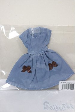 画像1: リカちゃんキャッスル/OF:リボン付きワンピース・Bグレー/ファッションドール　衣装 A-26-1-4-122-NY-ZA