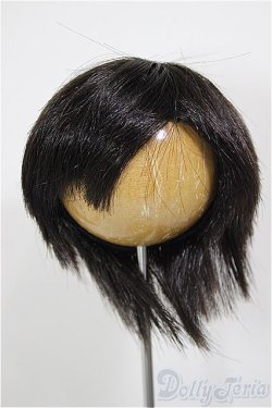画像1: 8-9inch/W-163D-Charcoalbrown:ウィッグ/インチ　BJD　MJD　ドール用 A-26-01-14-227-NY-ZA