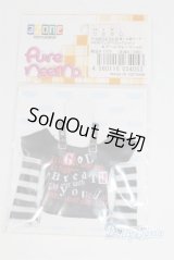 AZONE/OF:PNM パンクベルトTシャツ＆アームウォーマーset (黒×白黒ボーダー)/0 A-26-02-04-014-NY-ZA