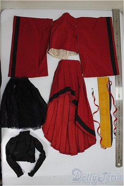 画像2: SD/衣装セット 妖の衣 唐紅 (ボークス製)あやかしのころも からくれない/1/3　60ｃｍ　BJD　MJD　衣装　ドール用 A-26-01-28-382-NY-ZA