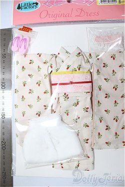 画像2: リトルファクトリー/OF:2026年度版総裏着物/いちご柄/ファッションドール　衣装 A-26-01-28-218-NY-ZA