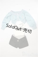 DD/OF:ブルーショートジャケットセット A-26-02-11-349-WT-ZA