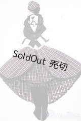 DD/OF:バックロングスカートセット (紫チェック)  A-26-02-11-382-WT-ZA