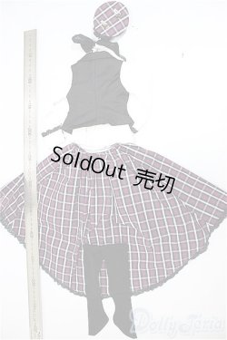 画像2: DD/OF:バックロングスカートセット (紫チェック)  A-26-02-11-382-WT-ZA