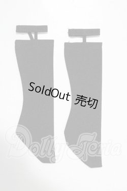 画像1: SD/OF:靴下留め付きソックス(黒) U-26-03-11-054-TN-ZU