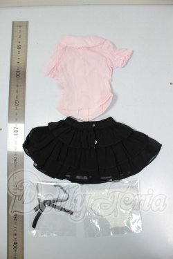 画像2: DD/OF: フリルブラウスセット(黒×ピンク) A-26-03-11-350-NY-ZA