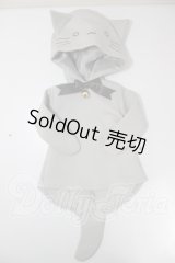 MDD/OF:グレーねこパーカー・ミニ A-26-03-18-286-NY-ZA