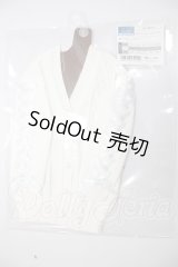 DD/OF:編み上げニットカーディガン（白） A-26-03-25-342-NY-ZA