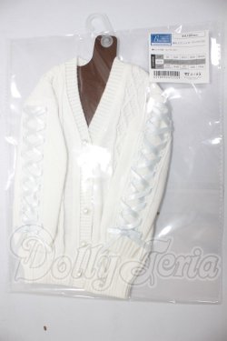画像1: DD/OF:編み上げニットカーディガン（白） A-26-03-25-342-NY-ZA