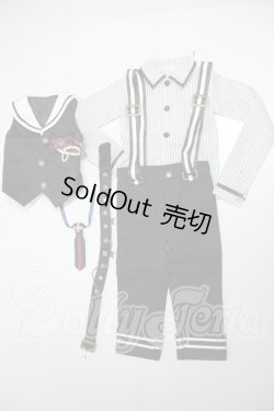 画像1: SDGr男の子/アスタリスク・セーラーサロペットセット A-26-07-06-390-NY-ZA