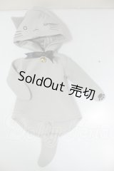 MDD/OF:グレーねこパーカー・ミニ A-26-07-27-175-NY-ZA