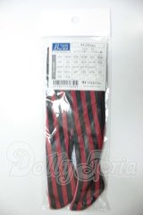 SD/ストライプ柄ソックス【赤×黒】 A-26-09-21-135-NY-ZA
