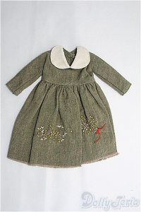 1/6ドール(22cm)/OF 刺繍ワンピース I-25-03-16-2135-TO-ZI