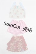 MSD/OF バラセット キャミトップ+フリルスカート+ギンガムショートパンツ/1/4　40ｃｍ　BJD　MJD　衣装　ドール用 I-25-10-26-361-YB-ZI