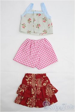 画像2: MSD/OF バラセット キャミトップ+フリルスカート+ギンガムショートパンツ I-25-02-16-2052-KN-ZI