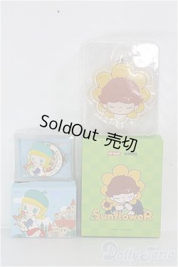 画像1: 【SALE】POPMART/バラグッズセット Mollyピンバッジ+DIMOO Sunflower キーホルダー I-24-08-25-1126-YB-ZI