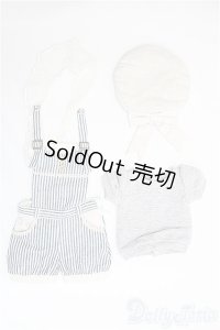 SDM/OF ストライプサロペットセットミニ/1/4　40ｃｍ　BJD　MJD　衣装　ドール用 I-25-11-23-346-TO-ZI