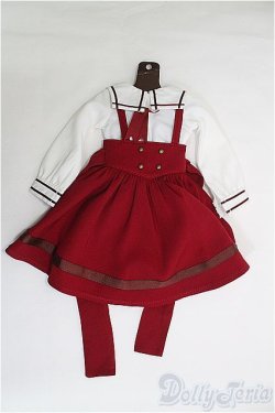 画像1: SDM/OF:ボルドーサスペンダーセット・ミニ/1/4　40ｃｍ　BJD　MJD　衣装　ドール用 I-25-07-27-154-TO-ZI