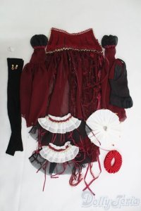 1/4サイズドール/OF:衣装セット　Coral Reef Doll製　Queen Dress Set: Red/0 I-25-07-13-1024-KD-ZI