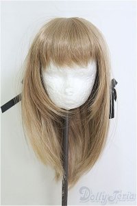 8-9inch/ウィッグ：ロンシュカ様　スイートセミロング/インチ　BJD　MJD　ドール用 I-25-07-27-105-KD-ZI
