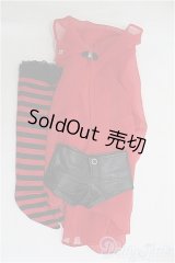 DD/OF:衣装セット　赤黒/0 I-25-08-03-098-KD-ZI