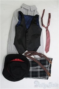 SD17B/OF:クールチェックパンツセット　VOLKS/1/3　70ｃｍ　BJD　MJD　衣装　ドール用 I-25-08-03-063-KD-ZI