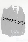 SDGrB＆SD13男の子/OF:チェックフードジャケットセット　VOLKS/1/3　65ｃｍ　BJD　MJD　衣装　ドール用 I-25-08-03-058-KD-ZI