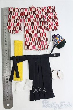 画像2: 22cmサイズドール/OF:衣装　袴セット/0 I-25-08-10-118-KD-ZI