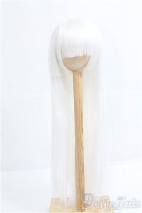 8-9inch/ウィッグ　姫ストレート　DDW-01D　みるくホワイト/インチ　BJD　MJD　ドール用 I-25-08-31-127-KD-ZI