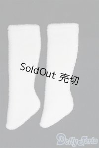SDM/OF:ふわふわファーソックス(白)・ミニ/1/4　40ｃｍ　BJD　MJD　衣装　ドール用 I-25-08-31-191-KD-ZI