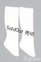 SDM/OF:ふわふわファーソックス(白)・ミニ/1/4　40ｃｍ　BJD　MJD　衣装　ドール用 I-25-09-07-256-KD-ZI