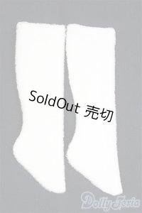 SDM/OF:ふわふわファーソックス(白)・ミニ/1/4　40ｃｍ　BJD　MJD　衣装　ドール用 I-25-09-07-256-KD-ZI