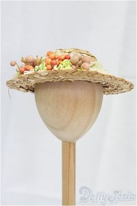 SDM＆MSD/OF:小物　ストローハット/1/4　40ｃｍ　BJD　MJD　衣装　ドール用 I-25-09-14-148-KD-ZI