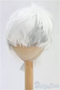 8-9inch/カラス屋　羽ウィッグ/インチ　BJD　MJD　ドール用 I-25-09-21-087-KD-ZI