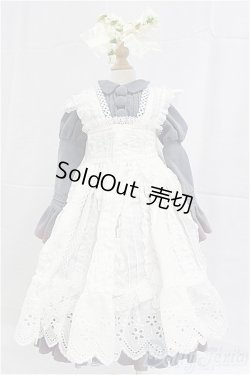 画像1: SD/OF:衣装セット　ブルー　ワンピース　エプロン/1/3　60ｃｍ　BJD　MJD　衣装　ドール用 I-25-10-05-257-KD-ZI