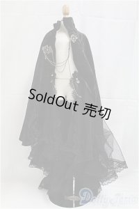 SD13G/OF:マント+黒レースオーバースカート/1/3　60ｃｍ　BJD　MJD　衣装　ドール用 I-25-10-26-145-KD-ZI