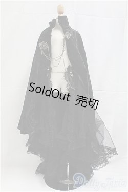 画像1: SD13G/OF:マント+黒レースオーバースカート/1/3　60ｃｍ　BJD　MJD　衣装　ドール用 I-25-10-26-145-KD-ZI