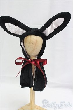 画像1: 幼SD/OF:アウター　うさ耳ケープ/1/6　30ｃｍ　BJD　MJD　衣装　ドール用 I-25-10-19-078-KD-ZI