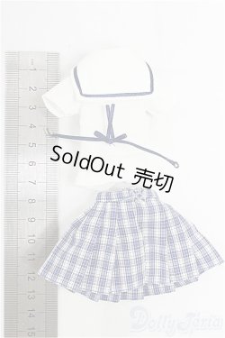 画像2: azoneピュアニーモ/OF:25cmサイズドール　衣装　PNM 白襟チェックセーラー服セット I-25-11-09-174-KD-ZI