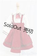 SDM/OF:ボルドーサスペンダーセット・ミニ/1/4　40ｃｍ　BJD　MJD　衣装　ドール用 I-25-11-16-033-KD-ZI