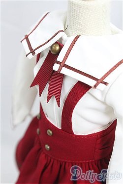 画像4: SDM/OF:ボルドーサスペンダーセット・ミニ/1/4　40ｃｍ　BJD　MJD　衣装　ドール用 I-25-11-16-033-KD-ZI