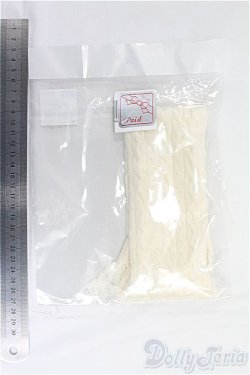 画像2: SD/ケーブル編みマフラー（アイボリー）/1/3　60ｃｍ　BJD　MJD　衣装　ドール用 I-25-11-16-155-KD-ZI