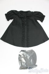 SDM＆MSD/OF:VOLKS製2wayブラウスワンピ（黒）・ミニ/1/4　40ｃｍ　BJD　MJD　衣装　ドール用 I-25-12-21-239-KD-ZI