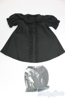 画像1: SDM＆MSD/OF:VOLKS製2wayブラウスワンピ（黒）・ミニ/1/4　40ｃｍ　BJD　MJD　衣装　ドール用 I-25-12-21-239-KD-ZI