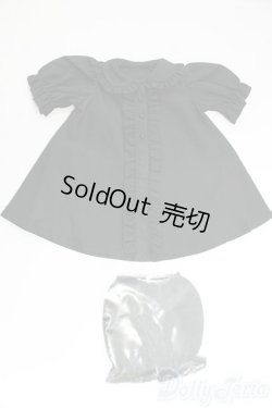 画像1: SDM＆MSD/OF:VOLKS製2wayブラウスワンピ（黒）・ミニ/1/4　40ｃｍ　BJD　MJD　衣装　ドール用 I-25-12-21-239-KD-ZI