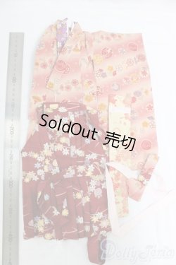 画像4: MSD/OF:着物セット:緋色の月蝕製/1/4　40ｃｍ　BJD　MJD　衣装　ドール用 I-26-01-04-124-KD-ZI