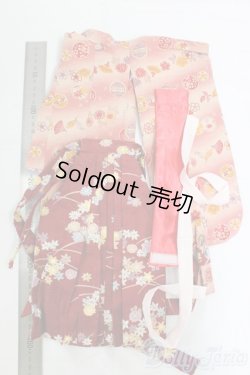 画像5: MSD/OF:着物セット:緋色の月蝕製/1/4　40ｃｍ　BJD　MJD　衣装　ドール用 I-26-01-04-124-KD-ZI